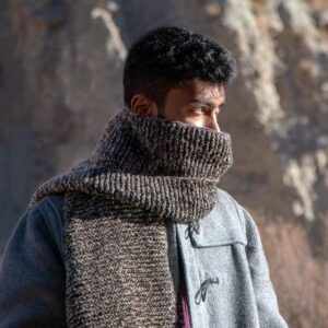 Hand Knitted Wool Muffler for Men