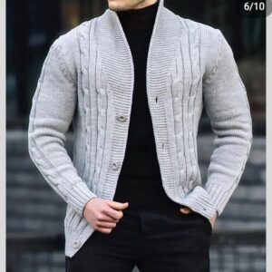 Hand Knitted Wool Sweater for Men