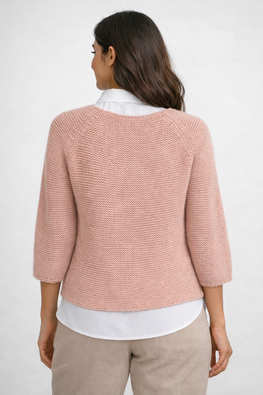 Allegra 3 # Garter ST scoop neck sweater Blended - Image 2