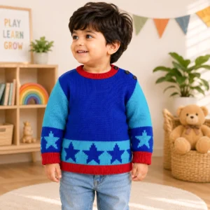 STAR CREW CHILD SWEATER BLUE