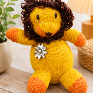 Knitted Lion Doll  Wool