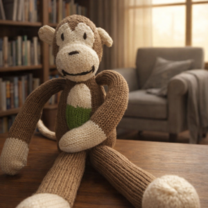 Knitted Monkey Doll  Cotton 100%