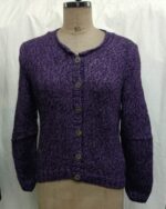 Deep Purple Knit Cardigan on Mannequin